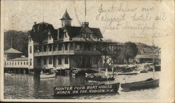 Hunter Club Boat House Nyack, NY Postcard Postcard Postcard