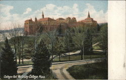 College Hall, Wellesley College Massachusetts Postcard Postcard Postcard