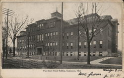 Vine Street School Building Postcard