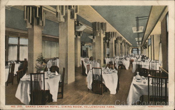 Grand Canyon Hotel Dining Room Yellowstone National Park Wyoming