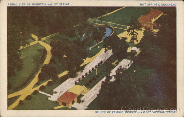 Aerial View of Mountain Valley Spring Hot Springs Arkansas