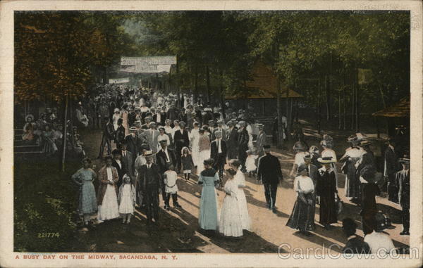 A Busy Day on the Midway Sacandaga New York