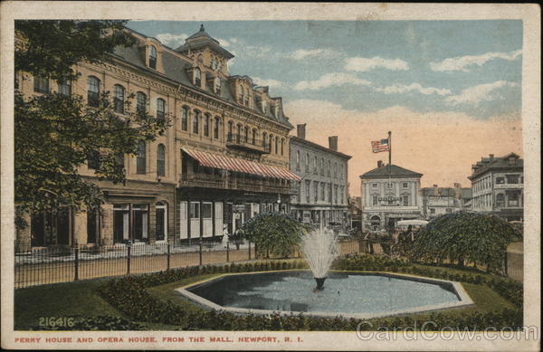 Ferry House and Opera House, from the Mall Newport Rhode Island