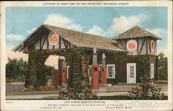 Log Cabin Service Station Fergus Falls Minnesota