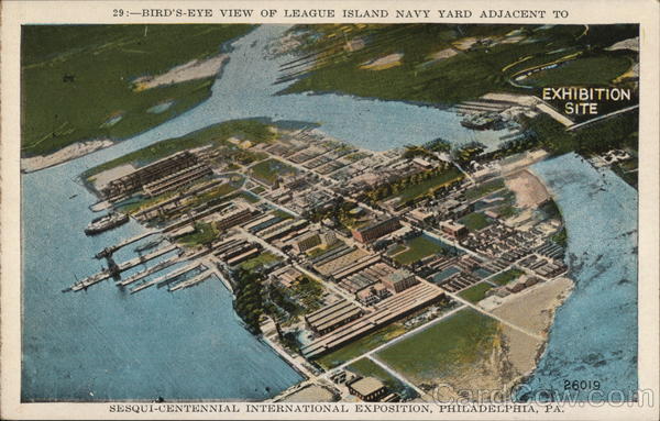 Bird's Eye View of League Island Navy Yard Philadelphia Pennsylvania