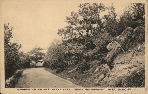 Washington Profile, Sayre Park, Lehigh University Bethlehem Pennsylvania