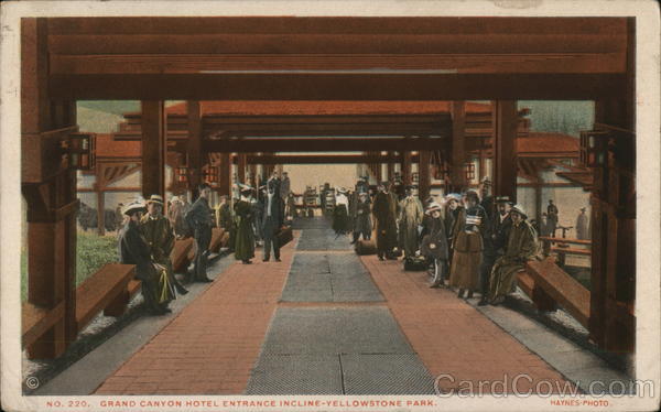Grand Canyon Hotel Entrance Incline Yellowstone National Park Wyoming
