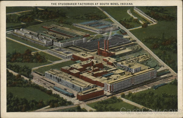 Lindbergh View of Studebaker Factories South Bend Indiana