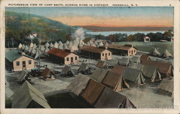 Picturesque View of Camp Smith, Hudson River in Distance Peekskill New York
