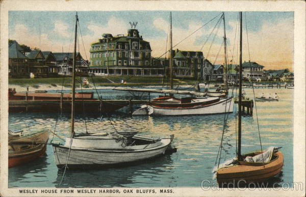 Wesley House from Wesley Harbor Oak Bluffs Massachusetts
