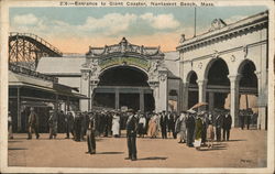 Entrance to Giant Coaster Nantasket Beach, MA Postcard Postcard Postcard