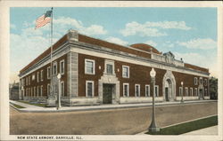 New State Armory Danville, IL Postcard Postcard Postcard