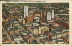 A View from the Skies of the Business Section Postcard