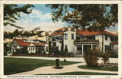 Hot Sulphur Bath House and Plunge, Paso Robles Hot Springs California Postcard Postcard Postcard