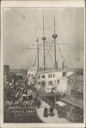 Ship at Cabrillo Cafe, May 10th, 1907 Postcard