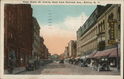 West Water St., looking West, from Railroad Ave. Postcard