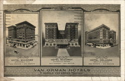Van Orman Hotels" Hotel Shawnee Springfield, OH Postcard Postcard Postcard