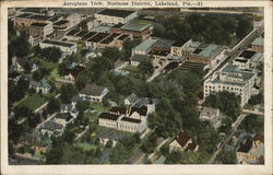 Aeroplane View, Business District Postcard