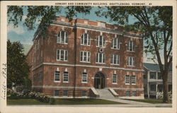 Armory and Community Building Brattleboro, VT Postcard Postcard Postcard