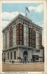 The Dimeling Hotel Clearfield, PA Postcard Postcard Postcard