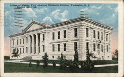 College of History, First American University Building Washington, DC Washington DC Postcard Postcard Postcard