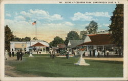 Scene at Celoron Park Chautauqua Lake, NY Postcard Postcard Postcard