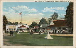 Scene at Celoron Park Postcard