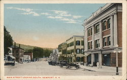 Main Street Looking South Newport, NH Postcard Postcard Postcard