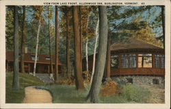 View from Lake Front, Allenwood Inn Burlington, VT Postcard Postcard Postcard