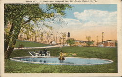 Scene at U.S. Veterans Hospital No. 98 Castle Point, NY Postcard Postcard Postcard