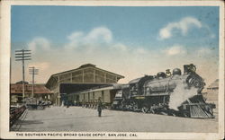 The Southern Pacific Broad Gauge Depot San Jose, CA Postcard Postcard Postcard