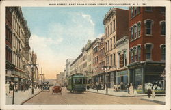 Main Street, East from Garden Street Poughkeepsie, NY Postcard Postcard Postcard