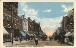 Looking South on North Market Street Postcard