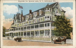 Riverside Inn, Adirondack Mts. Postcard