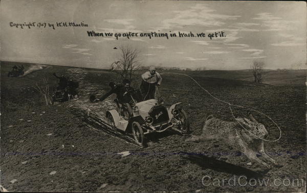 Roping a Mammoth Bunny From Car Exaggeration