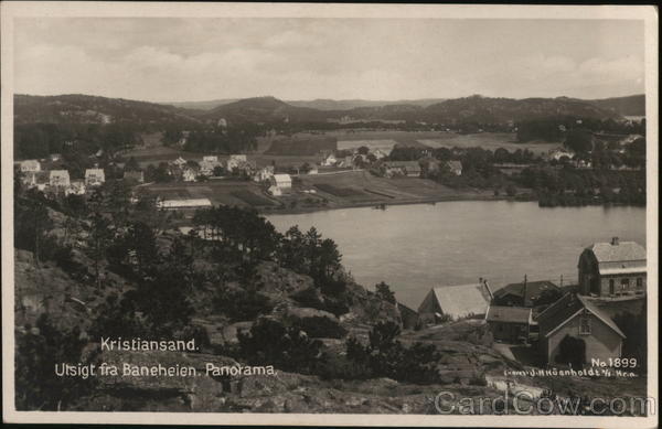 Ulsigt Fra Baneheien Panorama Kristiansand Norway