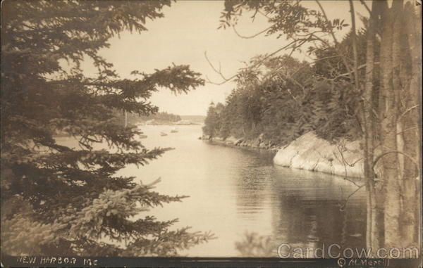 River Scene New Harbor Maine