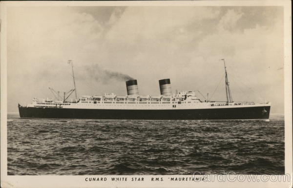 Cunard White Star R. M. S. Mauretania Cruise Ships
