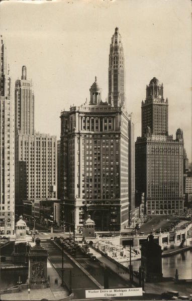Wacker Drive at Michigan Avenue Chicago Illinois