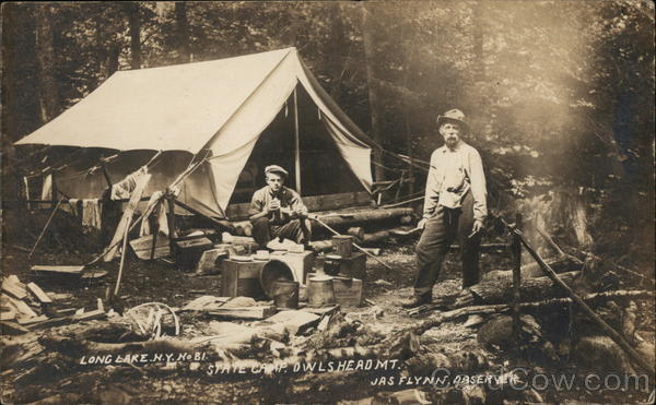 Men at State Camp, Owls Head Mountain Long Lake New York