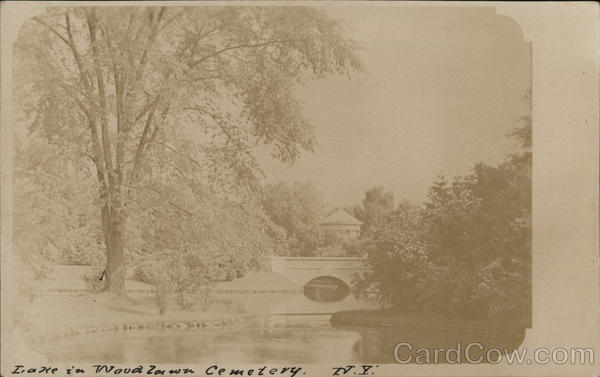 Lake in Woodlawn Cemetery Bronx New York