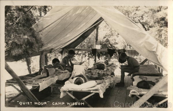 Quiet Hour in Tent, Camp Wisdom Dallas Texas