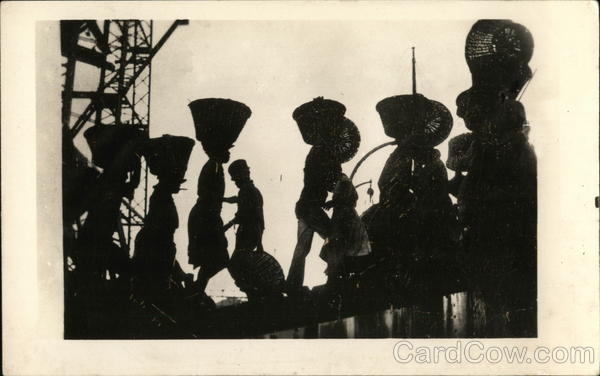 Transporting Via Baskets on Heads St. Thomas Virgin Islands
