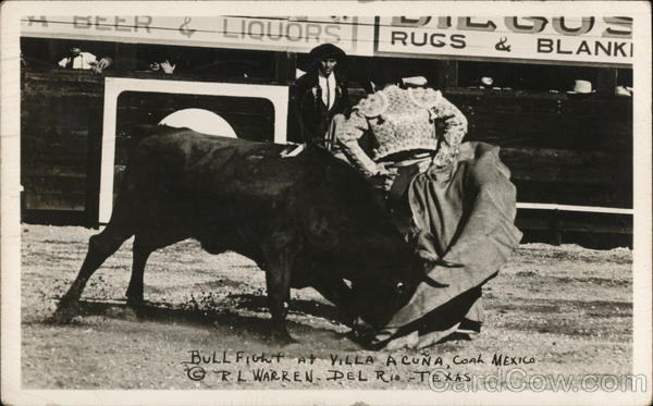 Bull Fight at Villa Acuna Mexico