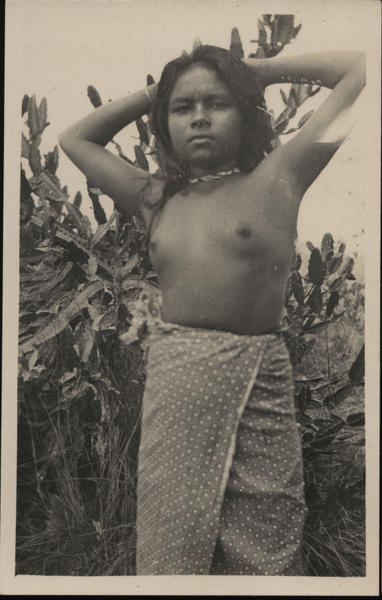 Woman in Field, Topless