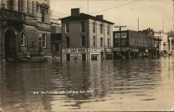 View of Putnam Street January 27, 1937 Marietta Ohio