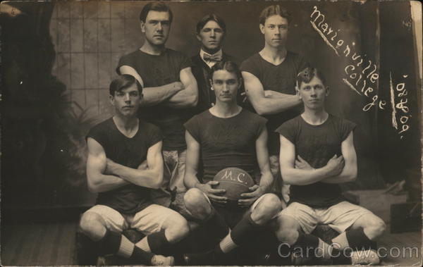 Basketball Team, Marionville College 1908-1909 Missouri
