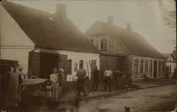 Snapshot Outside Wagon/Cart Repair Shop Postcard