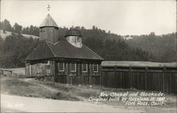 New Chapel and Stockade Fort Ross, CA Postcard Postcard Postcard