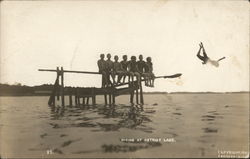 Diving at Detroit Lake Postcard